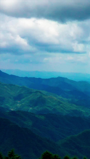 航拍井冈山五指峰风景延时红色旅游景点10秒视频