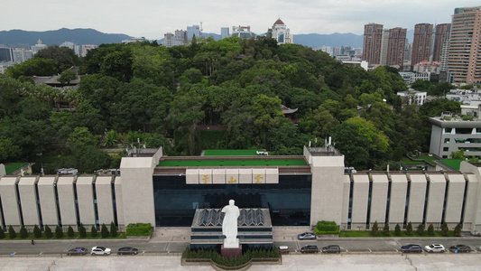 航拍福建福州五一广场于山堂视频