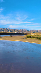 航拍天下黄河第一湾旅游风景区乡村振兴视频