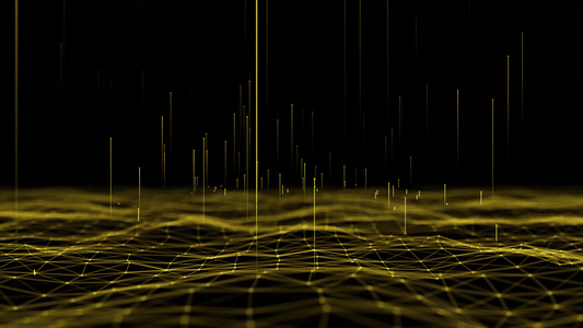 大气金色粒子背景视频素材视频