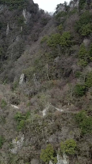 陕西安康南宫山航拍悬空寺31秒视频