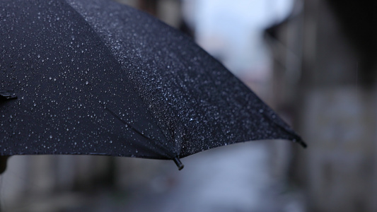 雨伞上的水珠视频