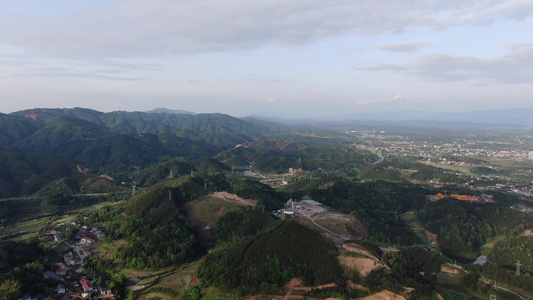 美丽乡村田园农业种植油菜花航拍视频