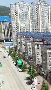 政府太阳能安居工程航拍新能源视频