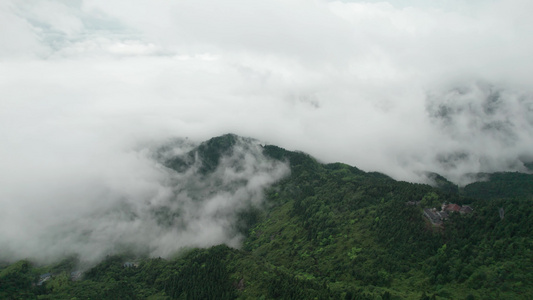 航拍南岳衡山祝融峰云海奇观视频