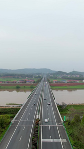 京广澳高速公路湖南衡东路段航拍视频