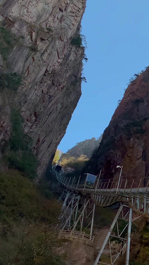 黄山景区著名景点西海大峡谷网红小火车与峡谷全景视频合集大自然75秒视频