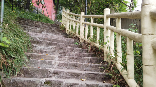 衡阳回雁峰景区登山步道视频