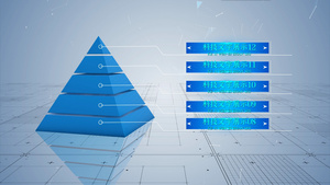 简约科技金字塔数据宣传会声会影模板34秒视频