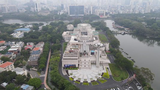 航拍福建省博物馆视频