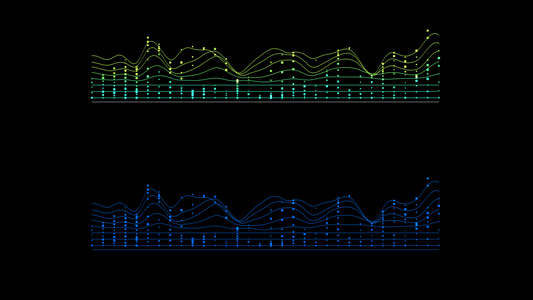 科技感流动点线起伏动画视频