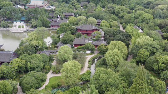 上海大观园古建筑航拍4K视频视频