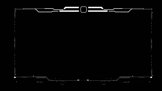 科技全息边框透明素材视频