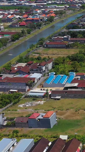 巴厘岛房屋建筑街道马路航拍旅行旅游视频