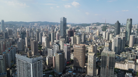 贵州贵阳中心城市高楼建筑航拍视频[区为]视频