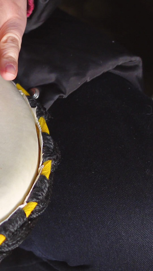 中国传统民族乐器手鼓表演演奏艺术素材民乐素材50秒视频