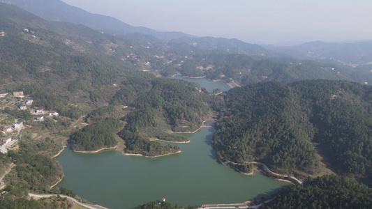 航拍大山水库南岳衡山 视频