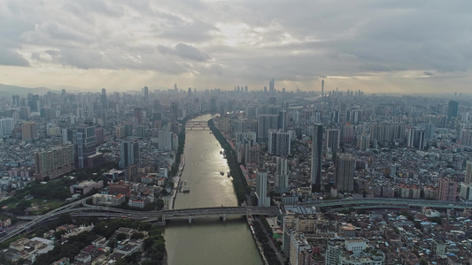 4K广州航拍全景视频
