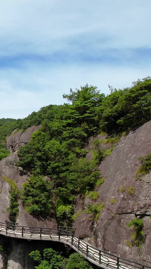 5A浙江神仙居景区丹丘阁山峰航拍视频浙江旅游51秒视频