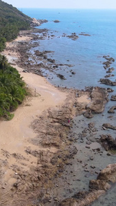 海南三亚5A景区大小洞天海礁石航拍合集视频