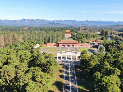 河北5A景区清西陵航拍神道视频