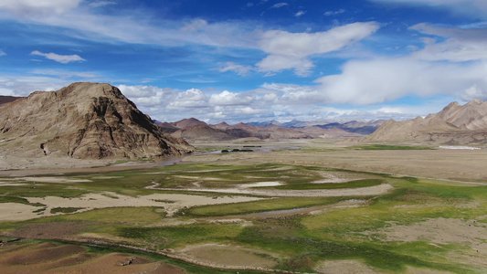 西藏高原珠峰自然保护区航拍视频视频
