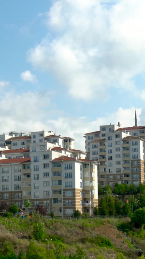 土耳其现代小区居民楼延时住宅区20秒视频