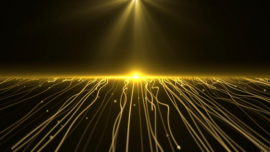 动态金色粒子光效波浪动态视频元素视频