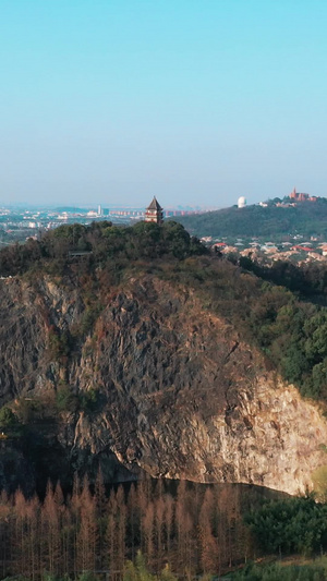 上海辰山植物园矿坑绿化区上海航拍63秒视频