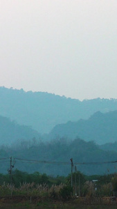 泰国山谷太阳落山延时夕阳旅游景点视频