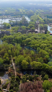 航拍5A景区溱湖国家湿地公园视频江苏旅游视频