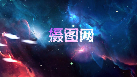 光效粒子LOGO片头AE模版视频