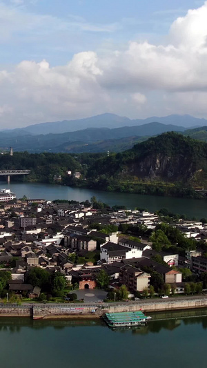 航拍湖南黔阳古城怀化黔阳古城景区23秒视频