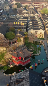 航拍4A镇江著名旅游景点西津渡历史文化街区视频合集旅游度假视频