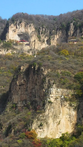 航拍河北平山天桂山国家重点风景区天桂山景区视频