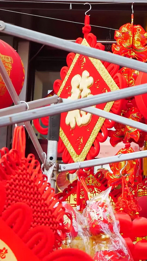 过年庙会购年货春节传统节日60秒视频