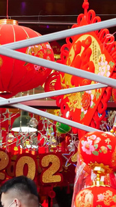 过年庙会购年货春节传统节日视频