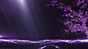 浪漫唯美紫色粒子光效4K背景视频30秒视频