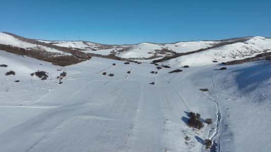 大兴安岭冬季风光山林雪景视频