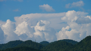 延时摄影天空蓝天白云棉花糖云朵自然风景4k素材20秒视频
