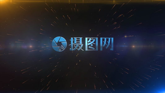 绚丽光线唯美粒子LOGO片头模板视频