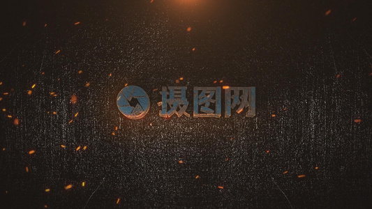 震撼史诗火花冰雪logo动画AE模板视频