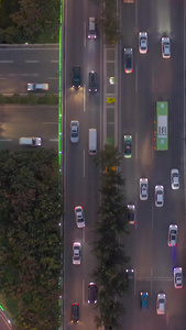 城市交通航拍车流交通视频
