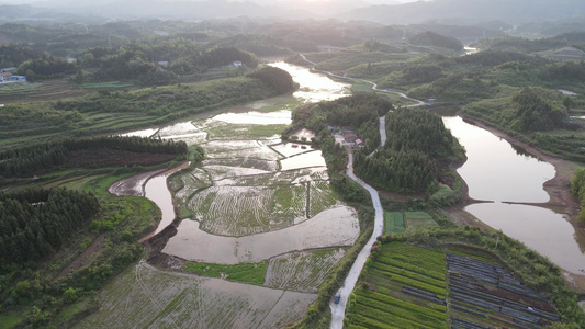 青山绿水大山森林自然风光视频