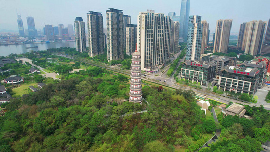 广州琶洲塔著名景点航拍广州旅游视频