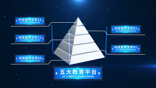 科技金字塔数据宣传PR模板视频