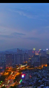 广州城市天际线夜景航拍广州宣传片视频