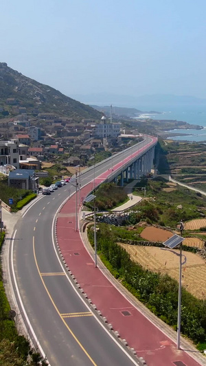 航拍福建平潭岛环岛公路视频海岛旅游62秒视频