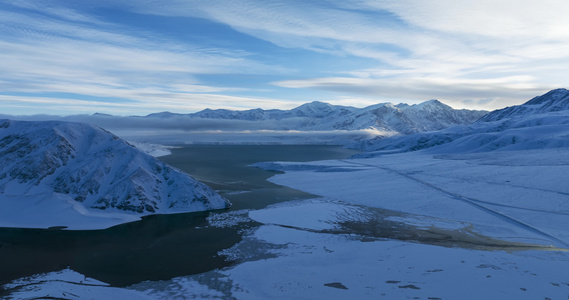 延时新疆帕米尔高原昆仑雪山白沙湖视频