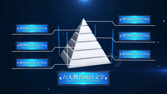 科技金字塔层级展示ED模板视频